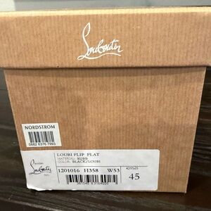 Christian Louboutin Loubi Flip Flat in Black and Red